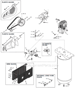 Page A Diagram and Parts List for VT631001 2002 Campbell Hausfeld Compressor